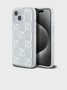 DKNY Glitter lichid Checkered Pattern Back Cover pentru iPhone 15 Transparent DKNY