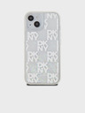 DKNY Glitter lichid Checkered Pattern Back Cover pentru iPhone 15 Transparent DKNY