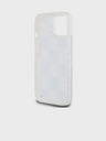DKNY Glitter lichid Checkered Pattern Back Cover pentru iPhone 15 Transparent DKNY
