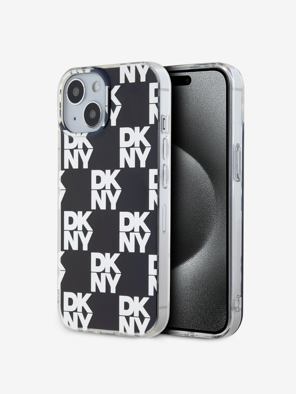 DKNY PC/TPU Checkered Model Back Cover pentru iPhone 15 negru DKNY