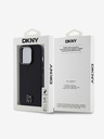 DKNY PU piele Stack Logo Magsafe Back Cover pentru iPhone 14 Pro Max negru DKNY