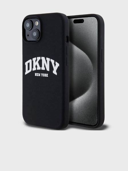 DKNY Silicon lichid Arch Logo MagSafe Back Cover pentru iPhone 11 negru DKNY