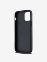 DKNY PU Leather Silver Metal Logo Magsafe Back Cover pentru iPhone 12/12 Pro Black DKNY
