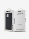 DKNY PU Leather Silver Metal Logo Magsafe Back Cover pentru iPhone 12/12 Pro Black DKNY
