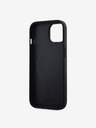 DKNY PU piele Stack Logo Magsafe Back Cover pentru iPhone 15 negru DKNY
