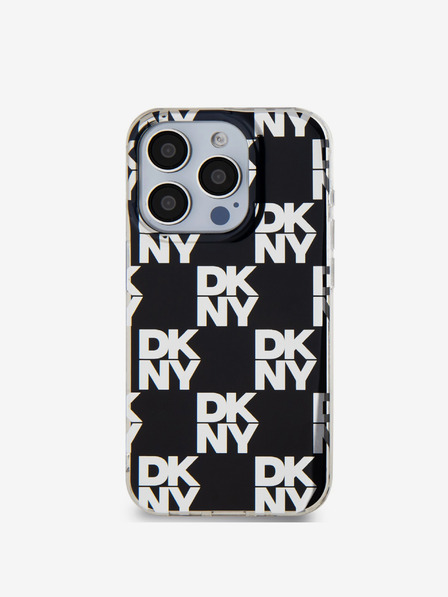 DKNY PC/TPU Checkered Pattern Back Cover pentru iPhone 15 Pro Max negru DKNY