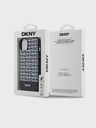 DKNY PU Leather Repeat Pattern Bottom Stripe MagSafe Back Cover pentru iPhone 13 negru DKNY