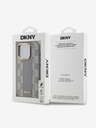 DKNY PU piele Checkered Pattern Magsafe Back Cover pentru iPhone 15 Pro Max bej DKNY