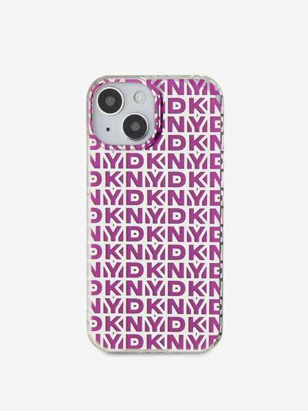DKNY PC/TPU Repeat Pattern Back Cover pentru iPhone 15 roz DKNY