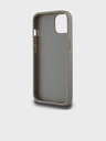DKNY PU piele Checkered Pattern și Stripe Back Cover pentru iPhone 13 bej DKNY