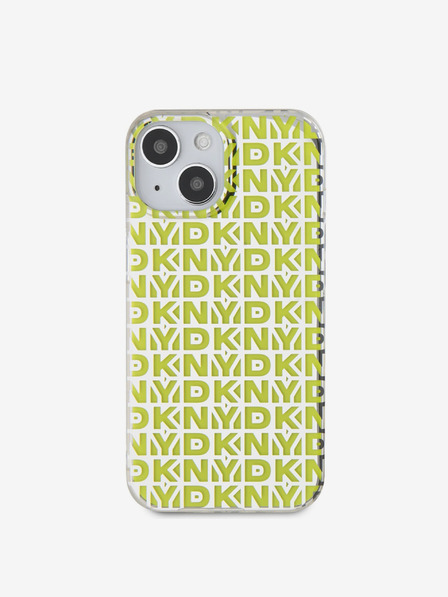 DKNY PC/TPU Repeat Pattern Back Cover pentru iPhone 15 galben DKNY