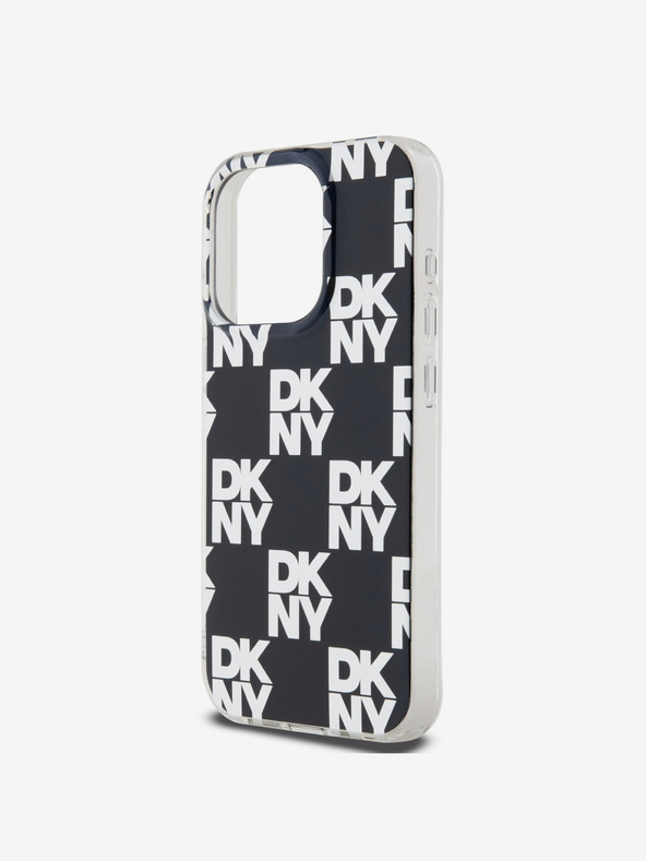 DKNY PC/TPU Checkered Pattern Back Cover pentru iPhone 14 Pro negru DKNY