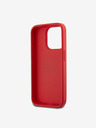 DKNY PU piele Stack Logo Wrist Strap Back Cover pentru iPhone 15 Pro Max Red DKNY