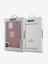 DKNY PU piele Stack Logo Wrist Strap Back Cover pentru iPhone 15 Pro Max Red DKNY