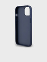 DKNY PU Leather Repeat Pattern Tonal Stripe Back Cover pentru iPhone 14 albastru DKNY