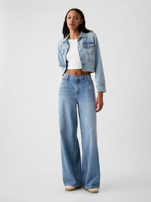 GAP Blugi largi UltraSoft cu talie medie GAP