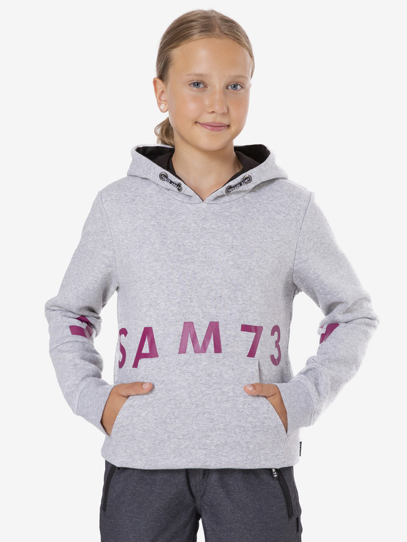Sam 73 Hanorac imprimat pentru fete gri deschis SAM 73 Donna
