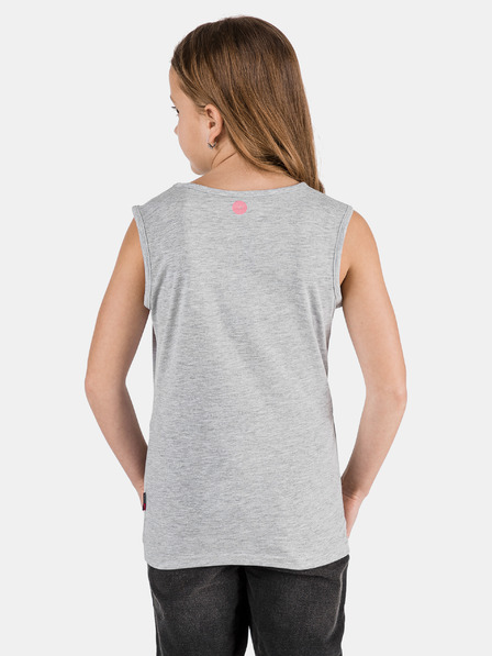 Sam 73 Tricou gri pentru fete cu imprimeu SAM 73