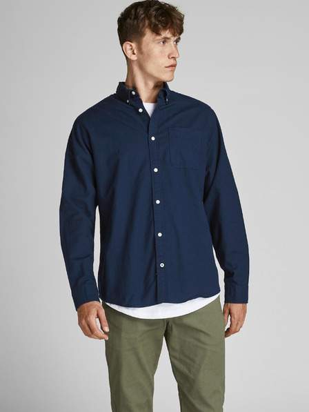 Jack & Jones Cămașă Jack & Jones Oxford albastru închis