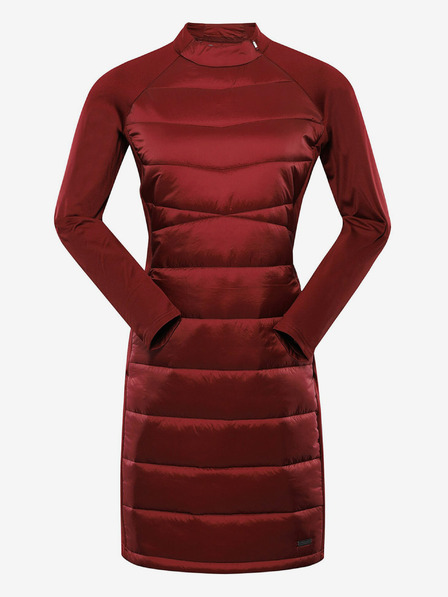ALPINE PRO Rochie hi-therm roșie de iarnă pentru femei ALPINE PRO OMERA