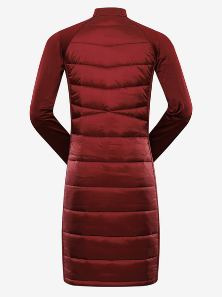 ALPINE PRO Rochie hi-therm roșie de iarnă pentru femei ALPINE PRO OMERA