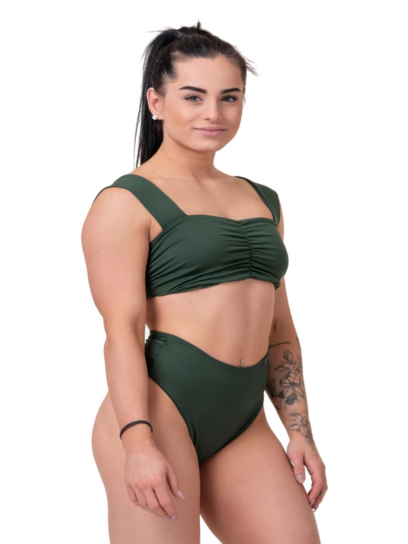 Nebbia Top bikini retro Miami 553 S, verde închis