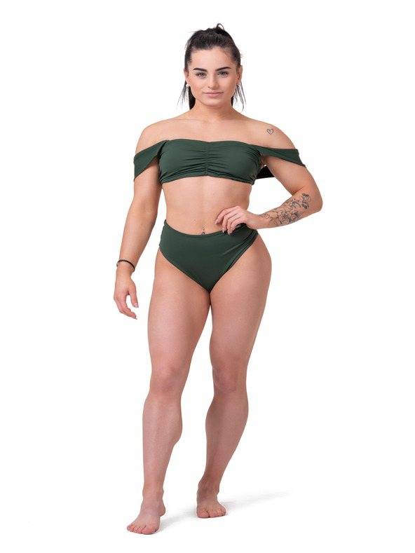 Nebbia Top bikini retro Miami 553 S, verde închis