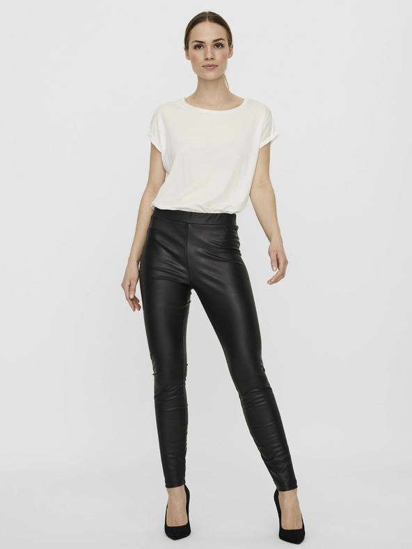 Vero Moda Jambiere skinny din piele negre pentru femei VERO MODA Gaya