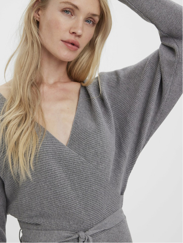 Vero Moda Rochie pulover gri pentru femei Vero Moda Hollyrem