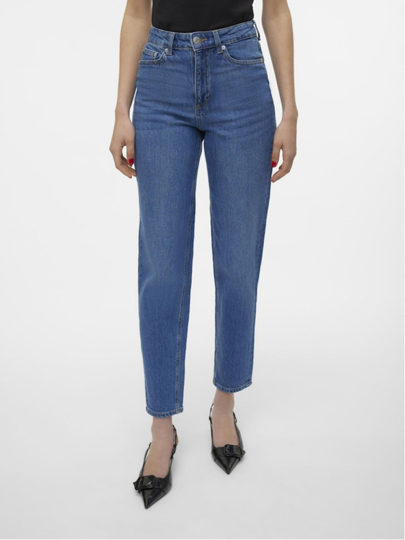 Vero Moda Blugi mom fit albaștri pentru femei Vero Moda Tessa