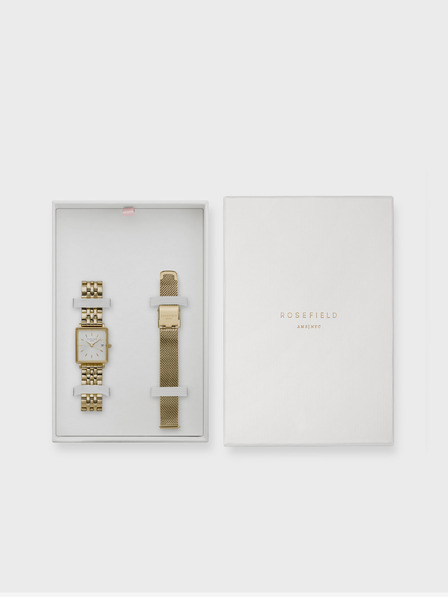 Rosefield The Boxy XS + Mesh Gold Strap Ceas