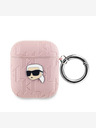 Karl Lagerfeld Carcasă pentru cap pentru AirPods 1/2 roz Karl Lagerfeld, cu PU în relief
