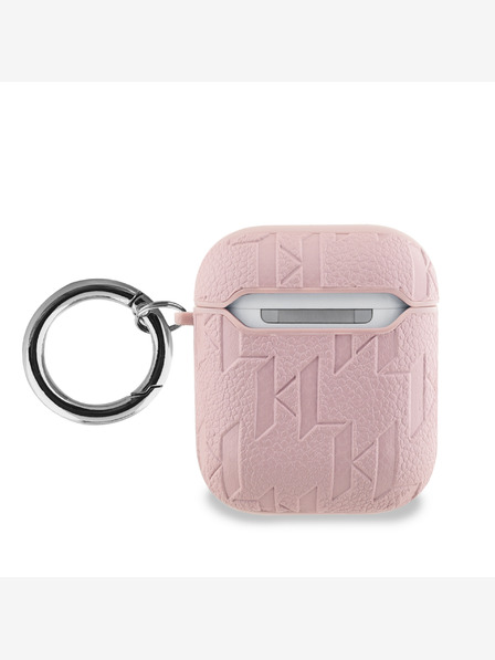 Karl Lagerfeld Carcasă pentru cap pentru AirPods 1/2 roz Karl Lagerfeld, cu PU în relief