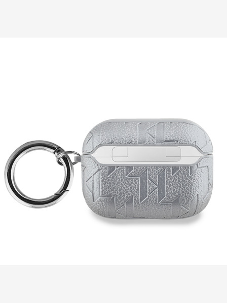 Karl Lagerfeld Karl Lagerfeld PU Embossed Karl Head Case pentru AirPods Pro Silver