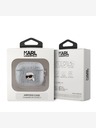 Karl Lagerfeld PU Embossed Karl Head Case pentru AirPods 3 Silver Karl Lagerfeld