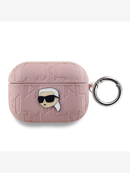 Karl Lagerfeld Karl Lagerfeld PU Embossed Karl Head Case pentru AirPods Pro roz