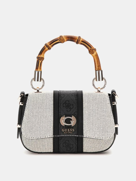 Guess Geantă de mână mică pentru femei Guess, negru și crem