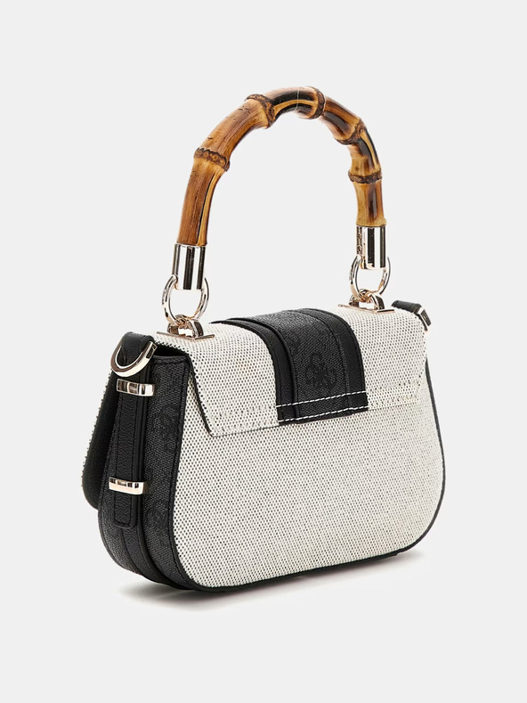 Guess Geantă de mână mică pentru femei Guess, negru și crem