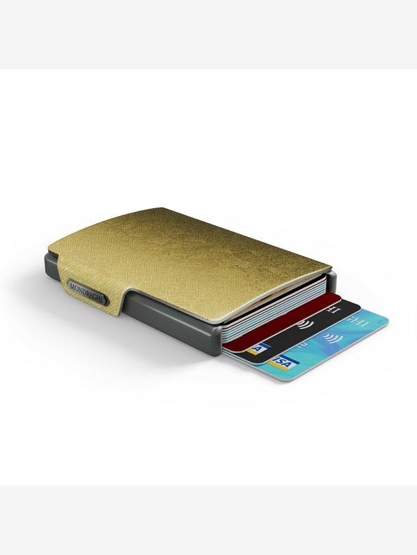 Mondraghi Portofel din piele aurie Saffiano Mondraghi