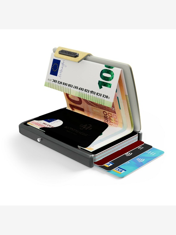 Mondraghi Portofel din piele aurie Saffiano Mondraghi