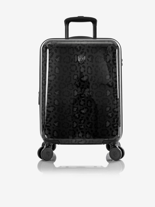Heys Black Patterned Travel Suitcase Heys Black Leopard S