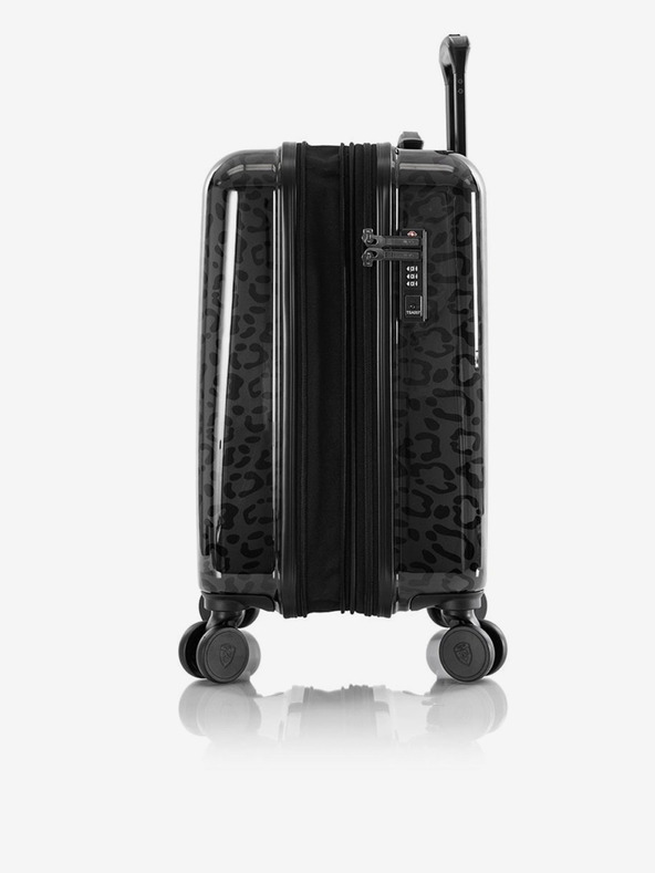 Heys Black Patterned Travel Suitcase Heys Black Leopard S