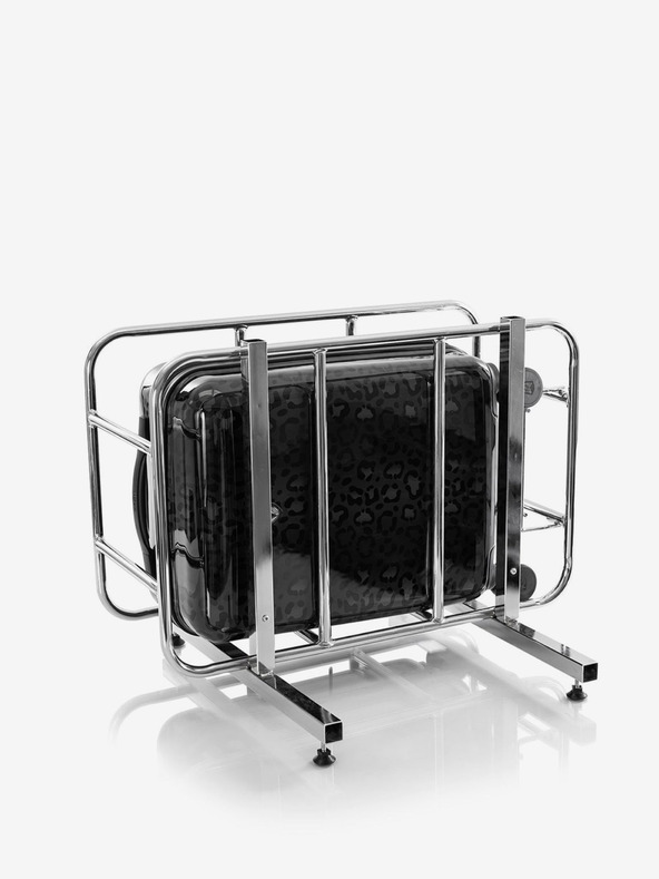 Heys Black Patterned Travel Suitcase Heys Black Leopard S