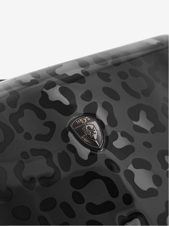 Heys Black Patterned Travel Suitcase Heys Black Leopard S
