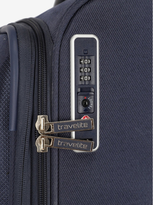 Travelite Valiză de călătorie Travelite Miigo 4w L albastru închis