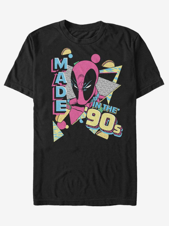 ZOOT.Fan Tricou negru unisex ZOOT.Fan Marvel Nineties Created