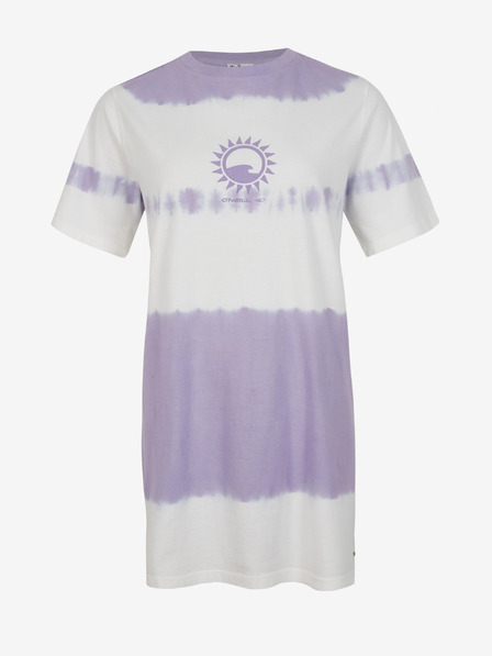 O'Neill O'Neill WOW T-SHIRT DRESS violet și alb cu model pentru femei