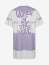 O'Neill O'Neill WOW T-SHIRT DRESS violet și alb cu model pentru femei
