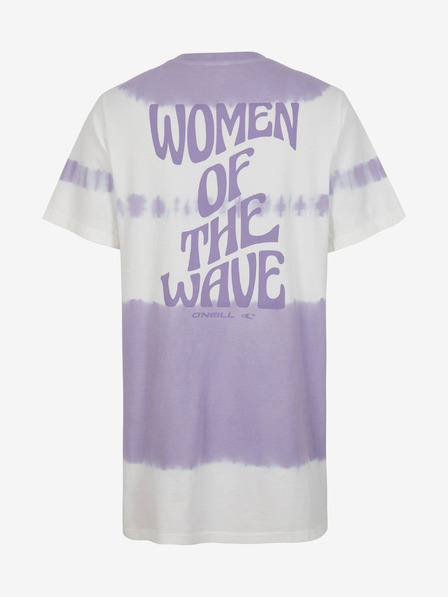 O'Neill O'Neill WOW T-SHIRT DRESS violet și alb cu model pentru femei