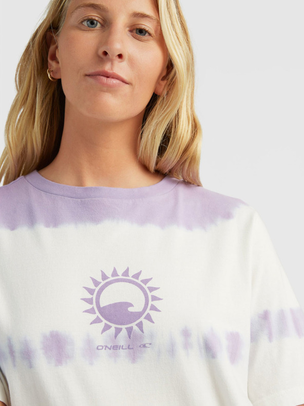 O'Neill O'Neill WOW T-SHIRT DRESS violet și alb cu model pentru femei